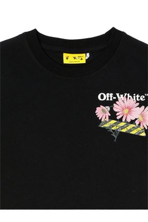 black cotton t-shirt OFF WHITE KIDS | OGAA001S26JER004001